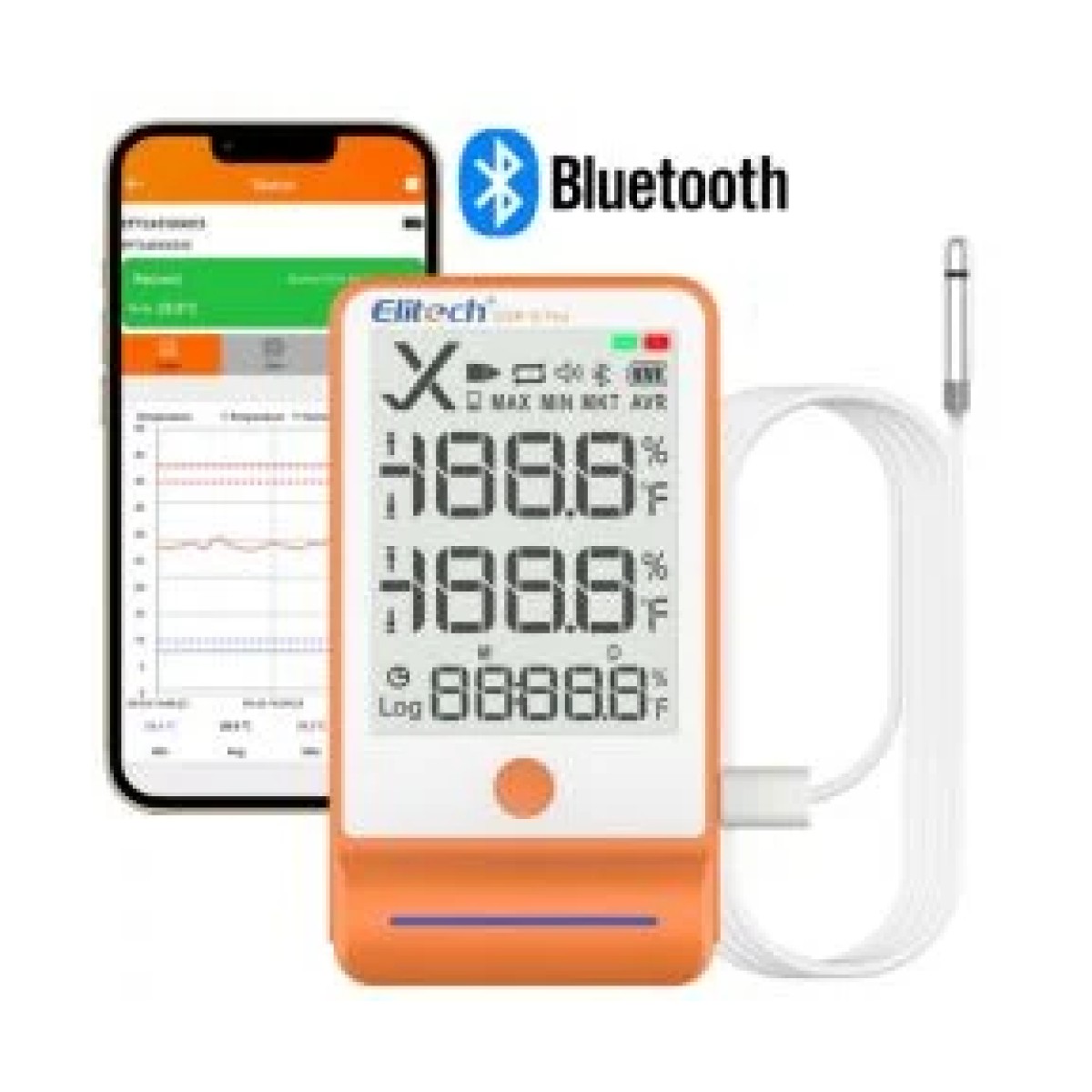 Elitech GSP-6 Pro Akıllı Sıcaklık ve Nem Kaydedici Datalogger