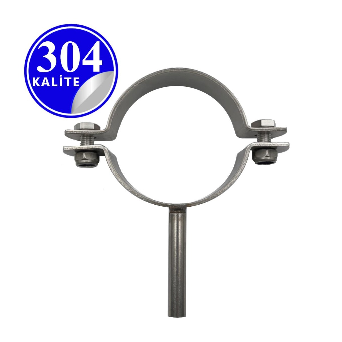 Paslanmaz Çelik 304 Kalite Mil Saplı Boru Kelepçesi - 42.4mm (1¼")