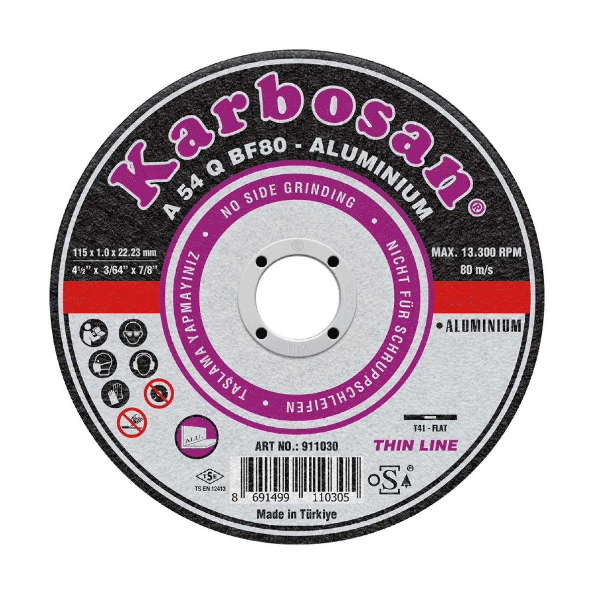 Alüminyum Kesme Diski - 125 x 1.0 x 22.23 mm