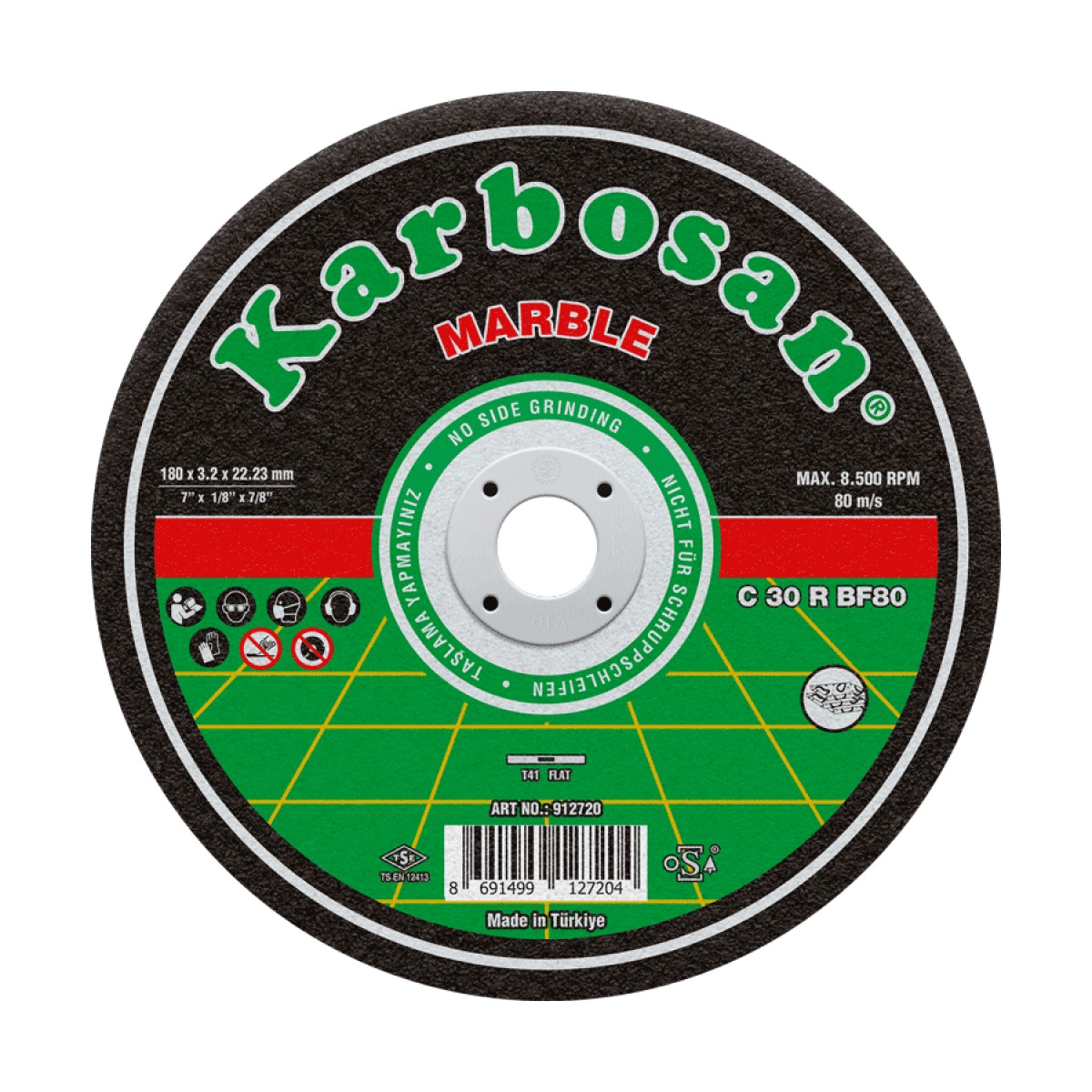 Mermer Kesme Diski - 180 x 3.2 x 22.23 mm