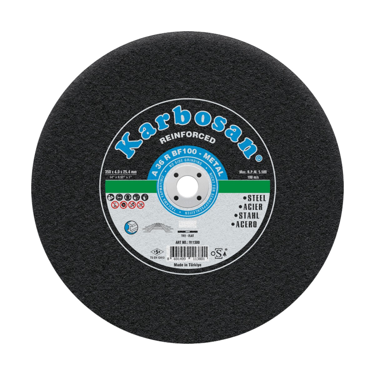 Metal Ray Kesme Diski - 350 x 4.0 x 22.23 mm