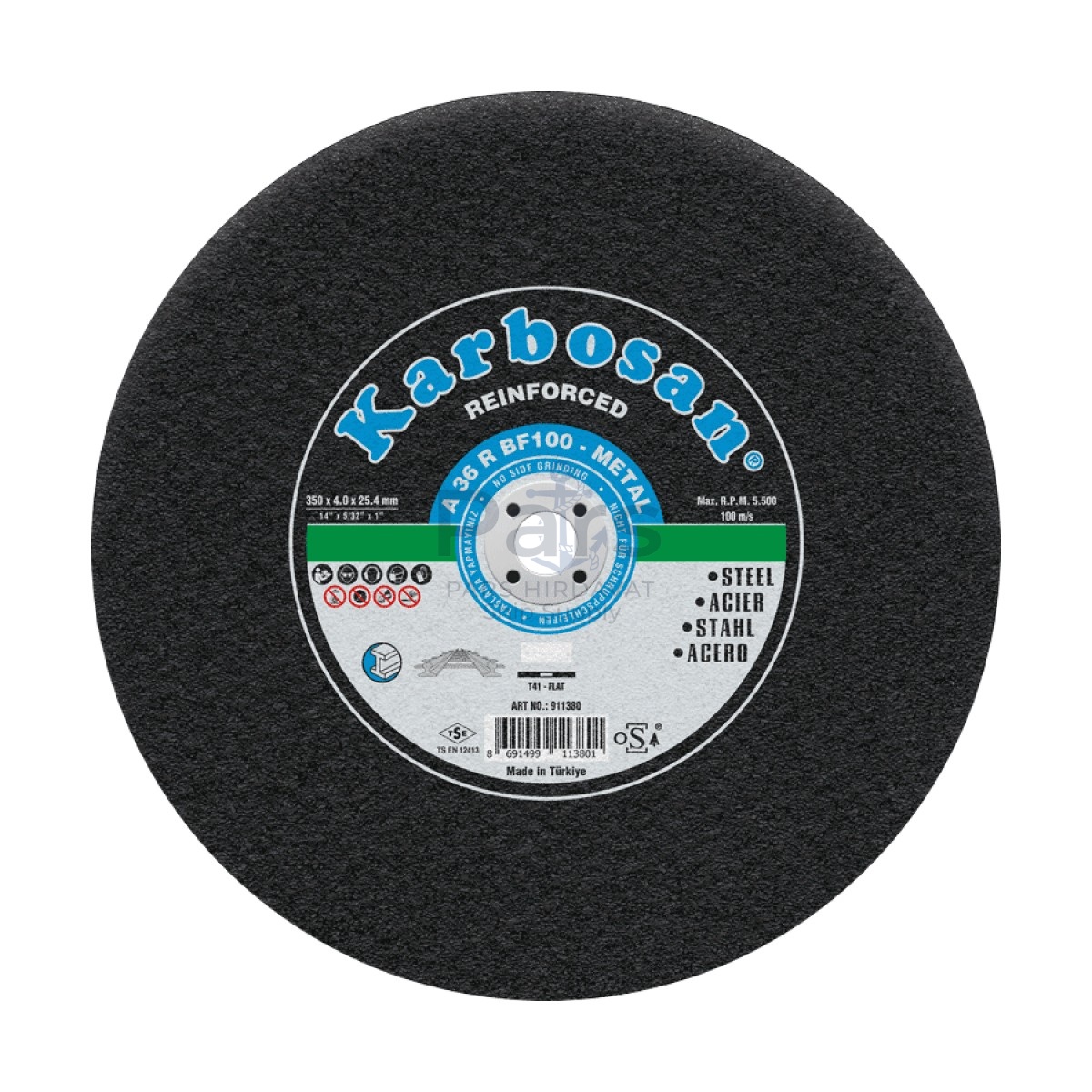 Metal Ray Kesme Diski - 350 x 4.0 x 25.4 mm