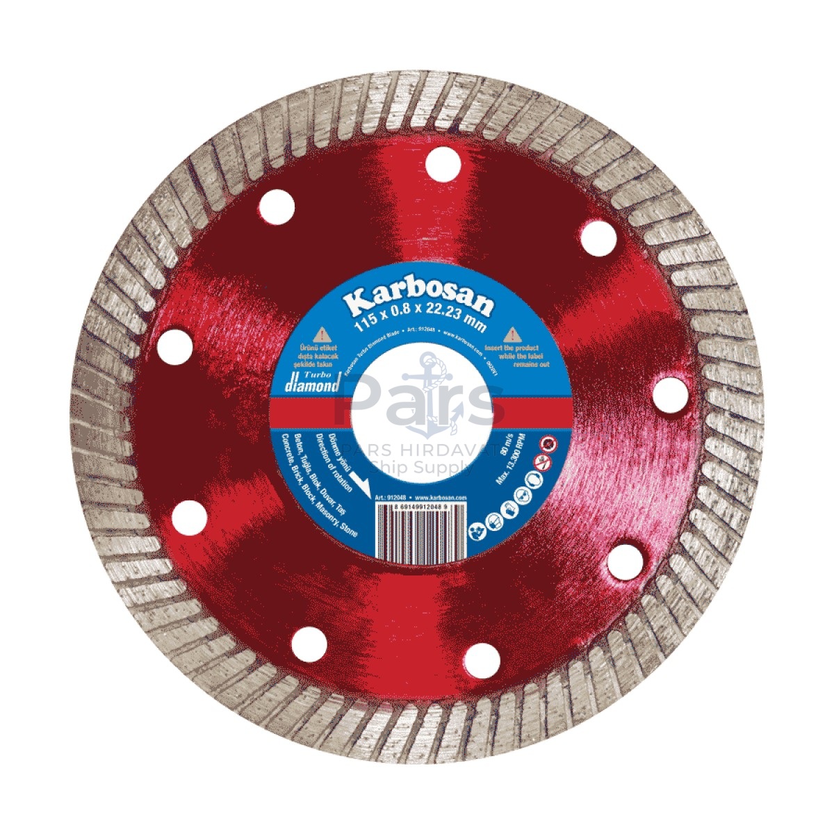 İnce Turbo Elmas Kesici - 115 x 0.8 x 22.23 mm