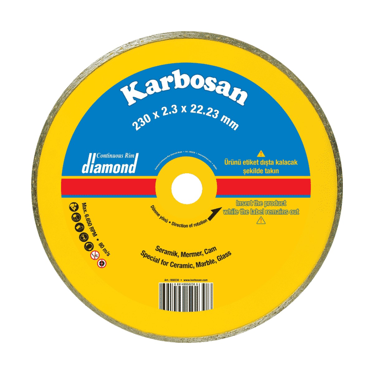Sürekli Elmas Kesici - 115 x 1.8 x 22.23 mm