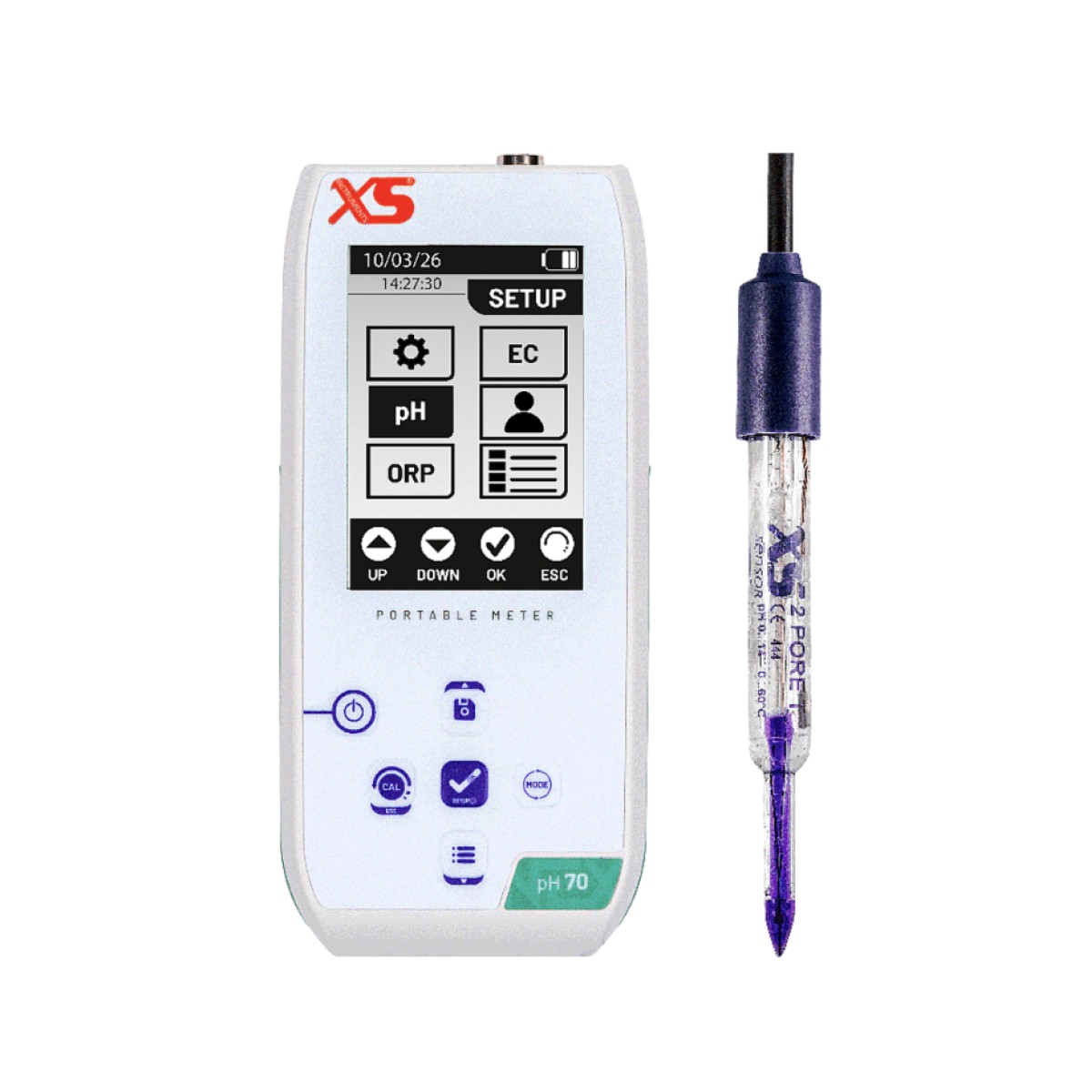 XS pH 70 NEX Food Taşınabilir pH Metre – 2 Pore T Elektrotlu