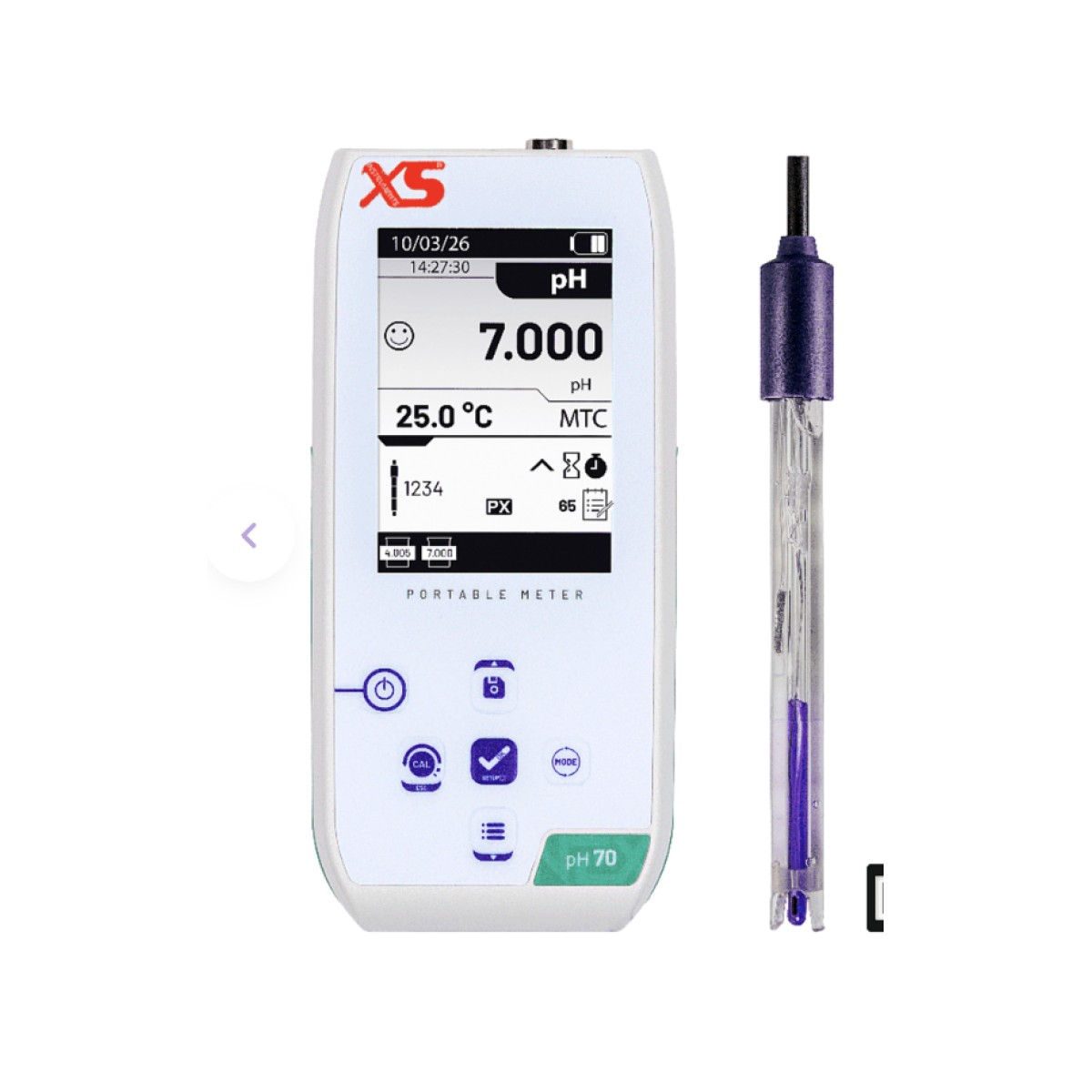 XS pH 70 NEX Taşınabilir pH Metre – 201 T DHS Elektrotlu