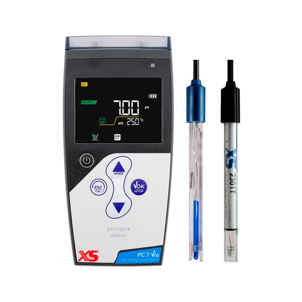 ph ve İletkenlik Ölçer Multiparametre XS PC 7 Vio Taşınır model 201 T ph elektrodu -2301 T Hücre