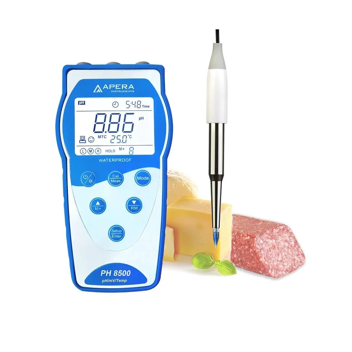 pH metre gıda tipi GLP hafıza fonksiyonu ve veri çıkışlı PH8500-SS Apera