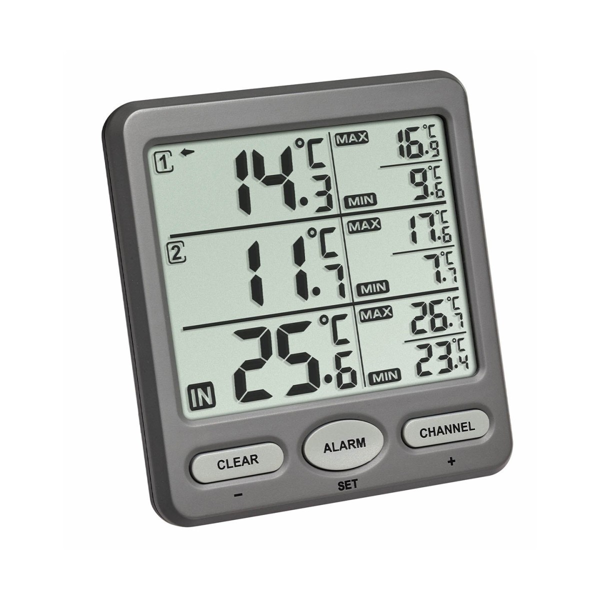 Wireless thermometer with 2 transmitters TRIO 30.3062