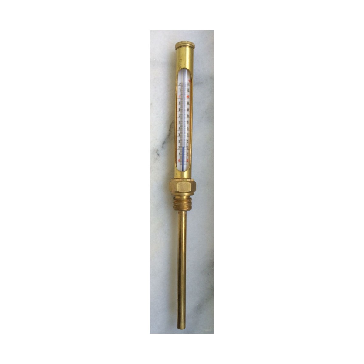 Pirinç Mahfazalı Sanayi Termometresi 0+120C Cıvalı
