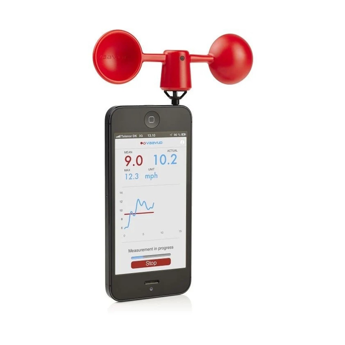 TFA 42.6002.05 Akıllı telefon rüzgar sensörü, anemometre