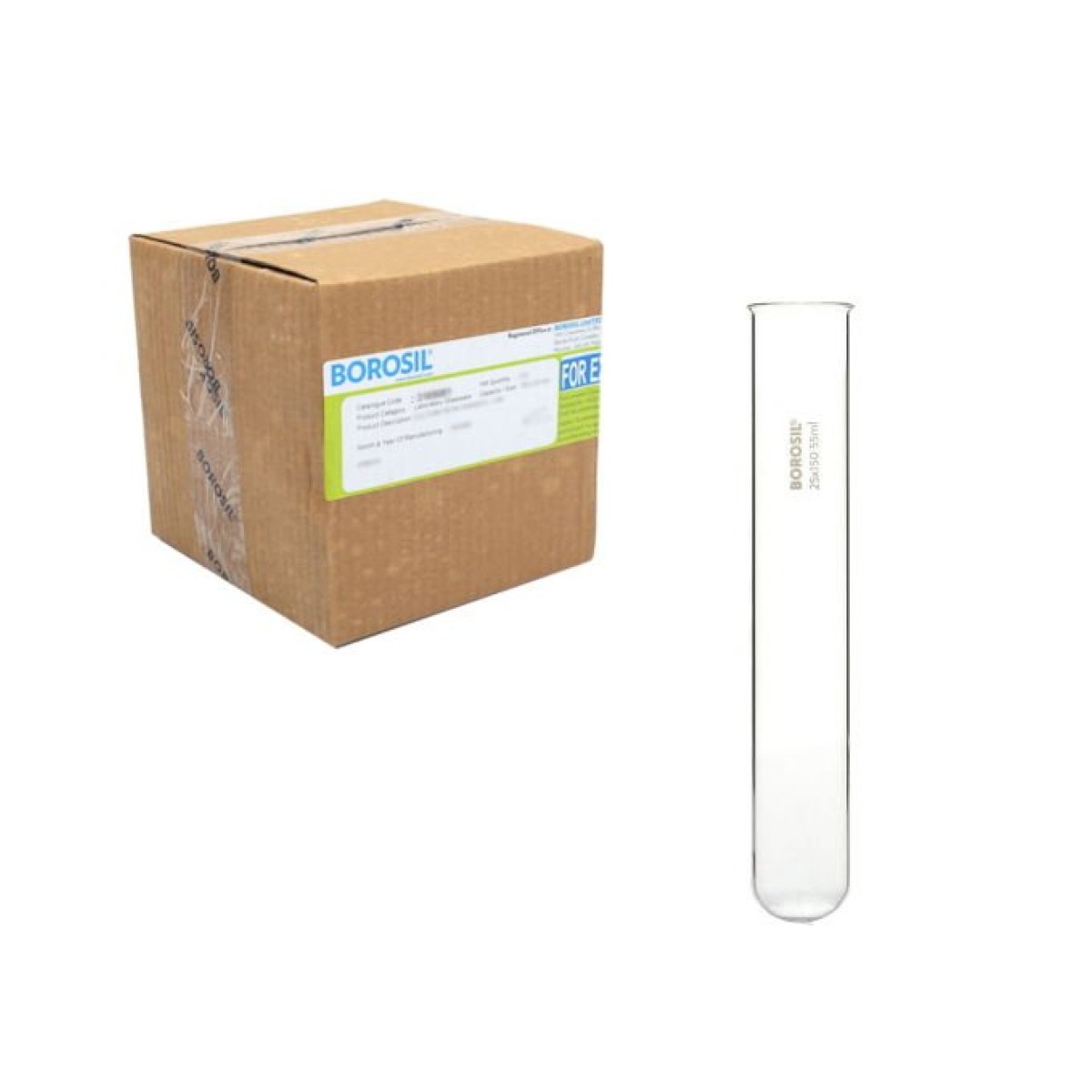 Borosil Cam Deney Tüpü 25x150 mm - Test Tüpü 100 Adet Toptan