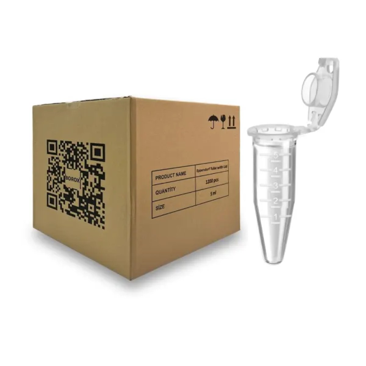 Eppendorf Tüpü 5 ml - Mikrosantrifüj Ependorf Tüpü 1200 pcs Toptan - Özel TaYellowm Kapaklı