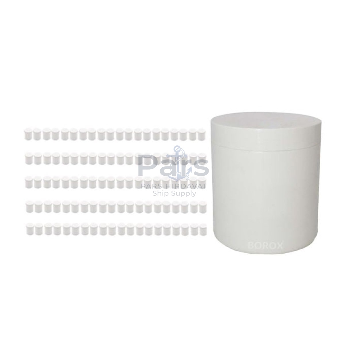 White Numune Kabı 500ml - Plastik Kapaklı Kutu 500 cc - 100 pcs Toptan