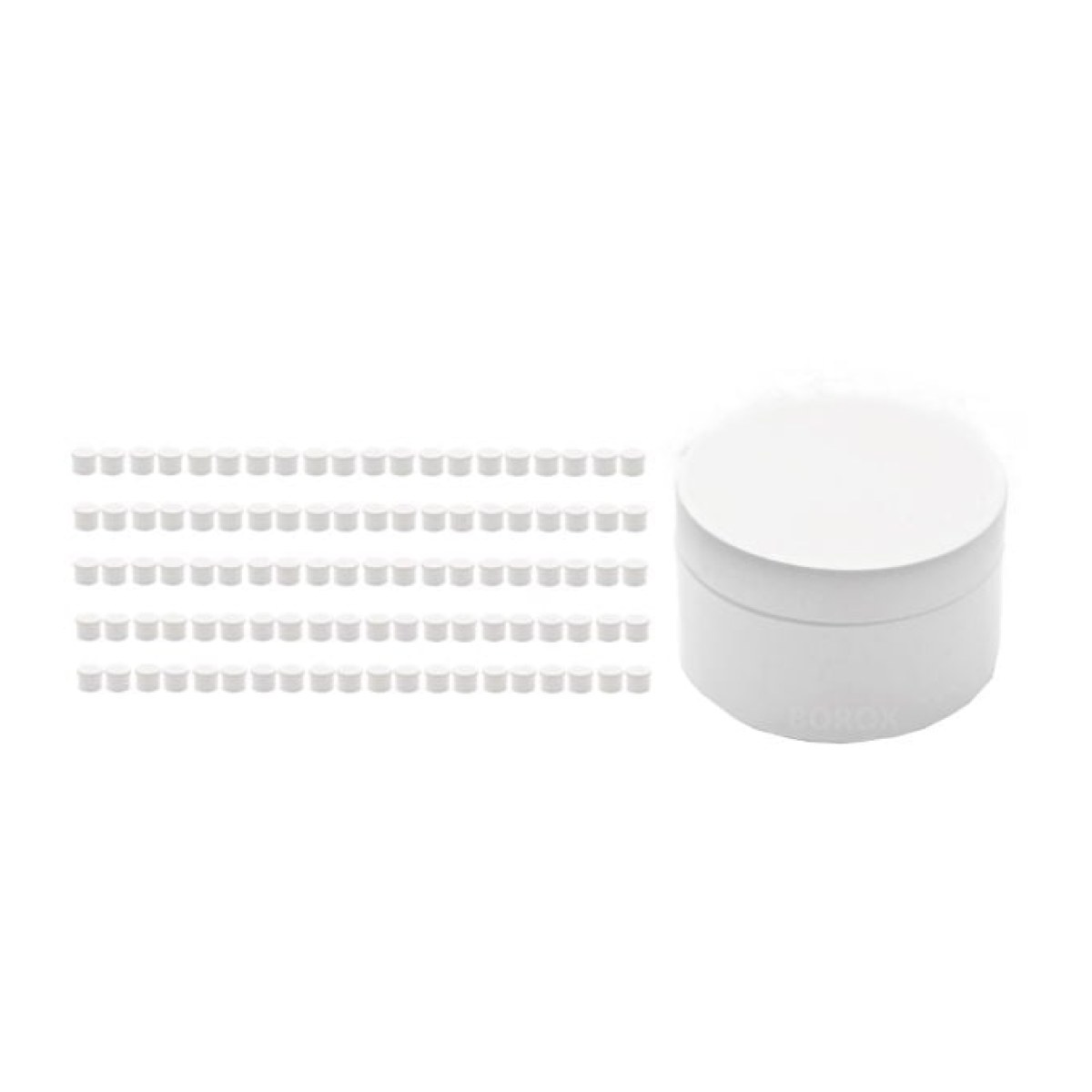 White Numune Kabı 300ml - Plastik Kapaklı Kutu 300 cc - 100 pcs Toptan