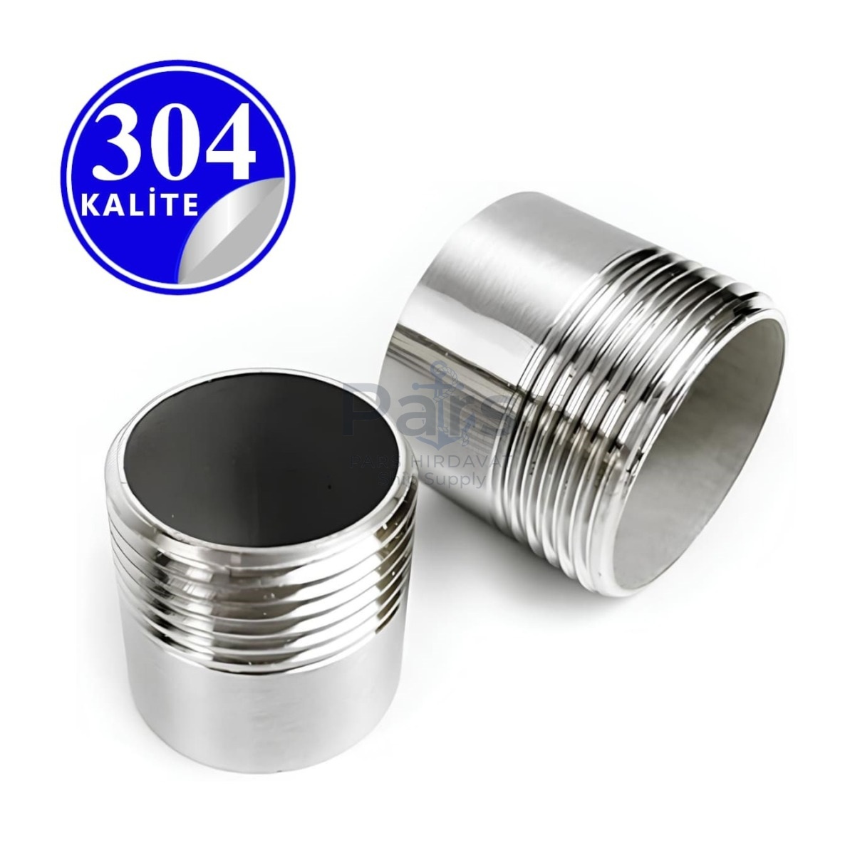 Stainless Steel 304 Kalite Tek Nipple - 3/8" (DN10)