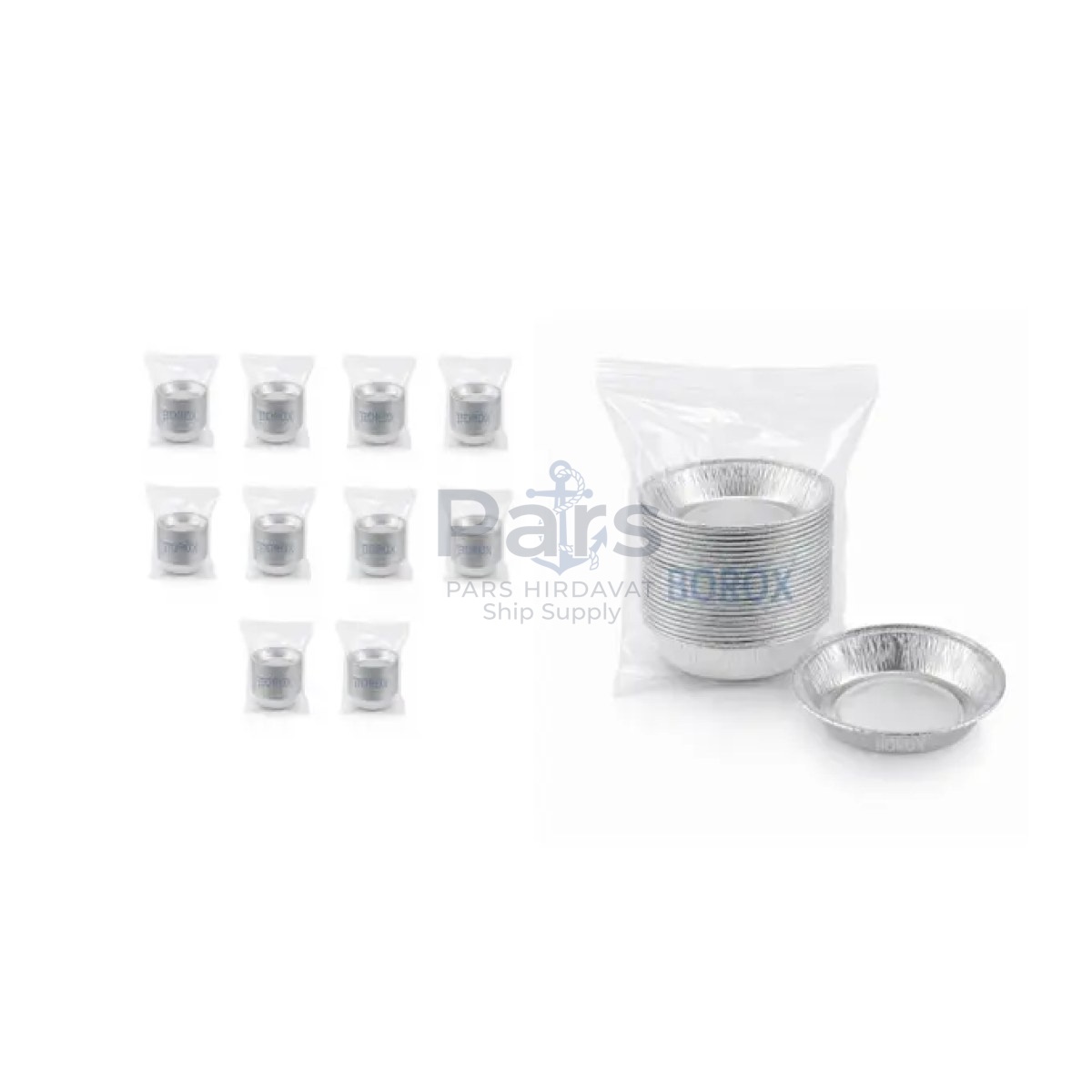 Borox Alüminyum Tartım Kabı - 100x16mm Tartım Kapları 500 pcs Toptan