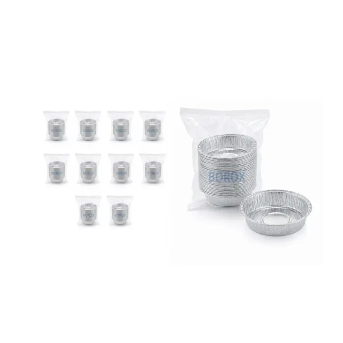 Borox Alüminyum Tartım Kabı - 109x21mm Tartım Kapları 500 Adet Toptan