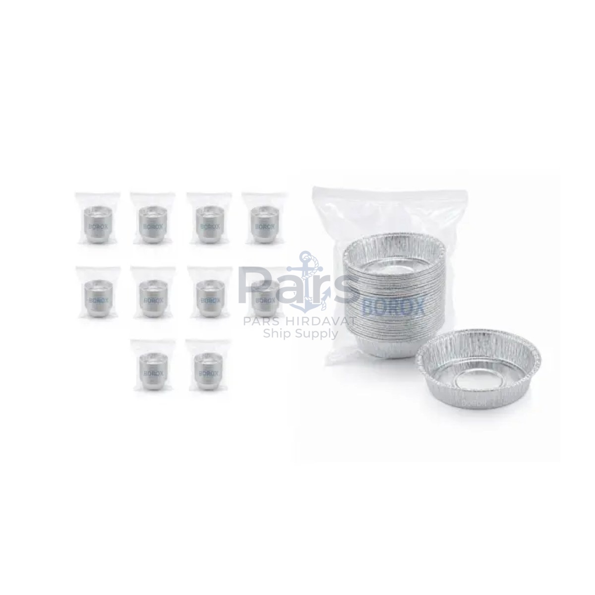 Borox Alüminyum Tartım Kabı - 109x21mm Tartım Kapları 500 pcs Toptan