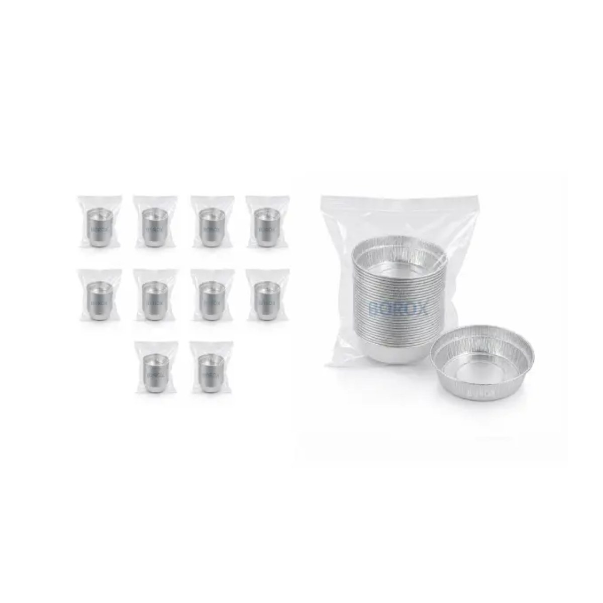 Borox Alüminyum Tartım Kabı - 96x22mm Tartım Kapları 500 pcs Toptan