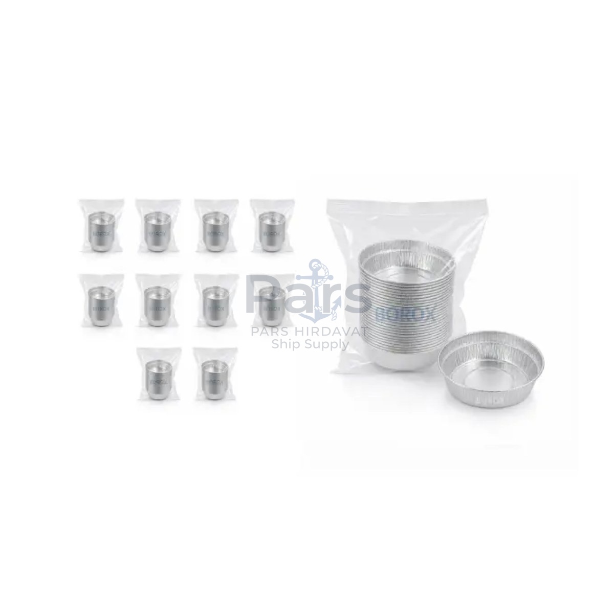 Borox Alüminyum Tartım Kabı - 96x22mm Tartım Kapları 500 pcs Toptan