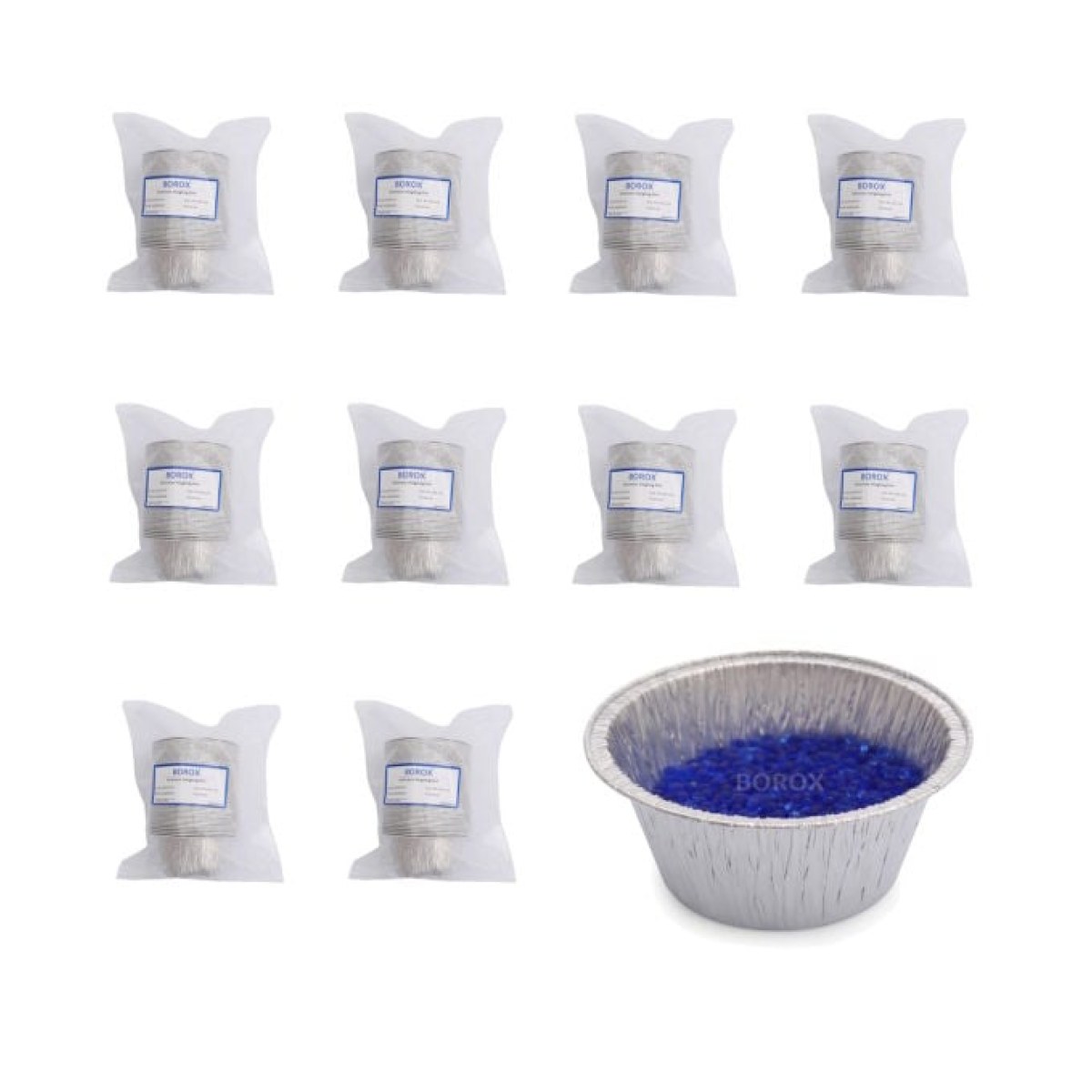 Borox Alüminyum Tartım Kabı - 85x40mm Tartım Kapları 500 pcs Toptan