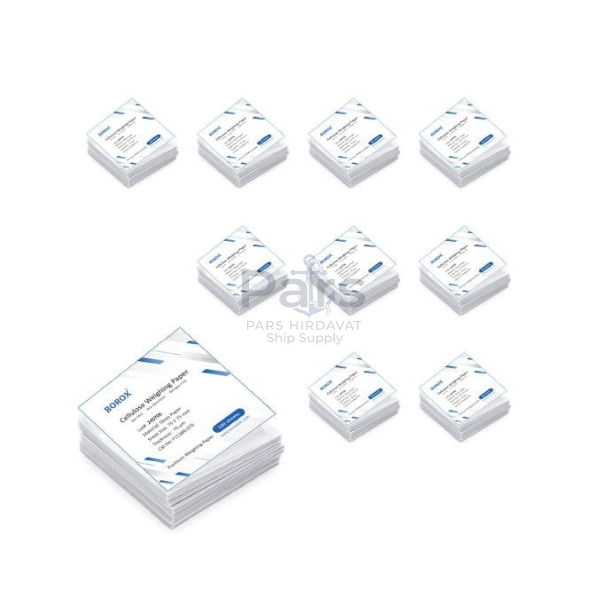 Borox Tartım Kağıdı - Selüloz Tartı Kağıtları 75x75mm - 1000pcs/10paket - White Yaprak