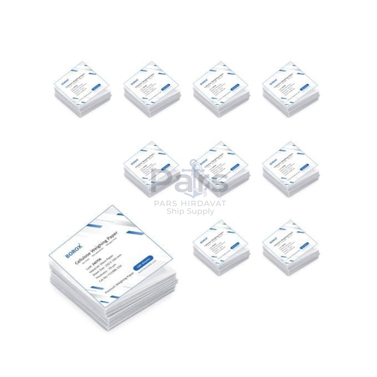 Borox Tartım Kağıdı - Selüloz Tartı Kağıtları 150x150mm - 1000pcs/10paket - White Yaprak