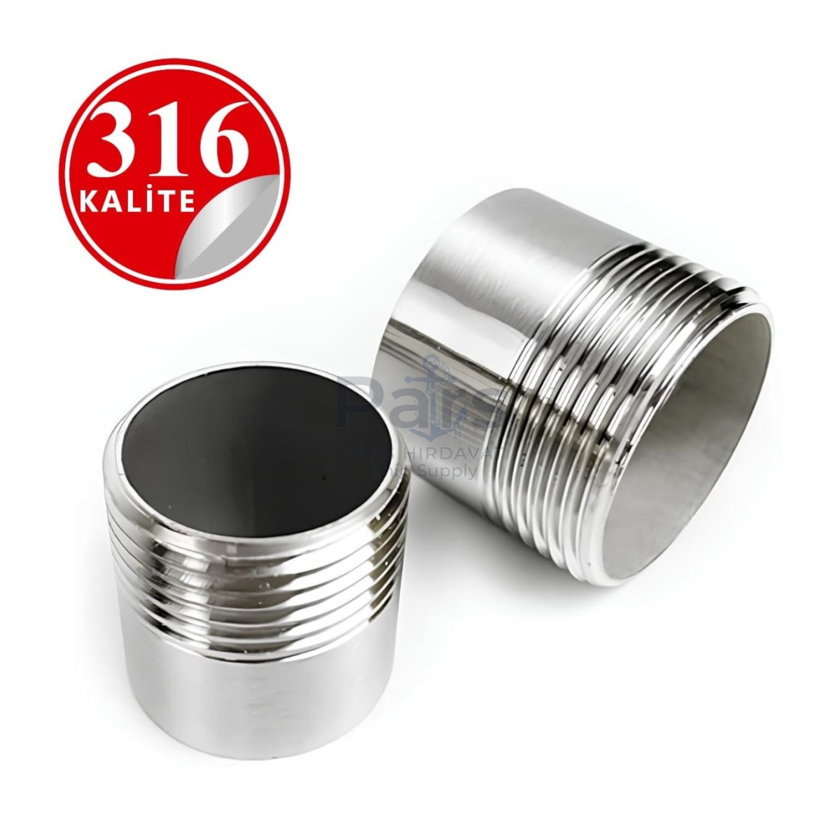 Stainless Steel 316 Kalite Tek Nipple - 1/4" (DN8)