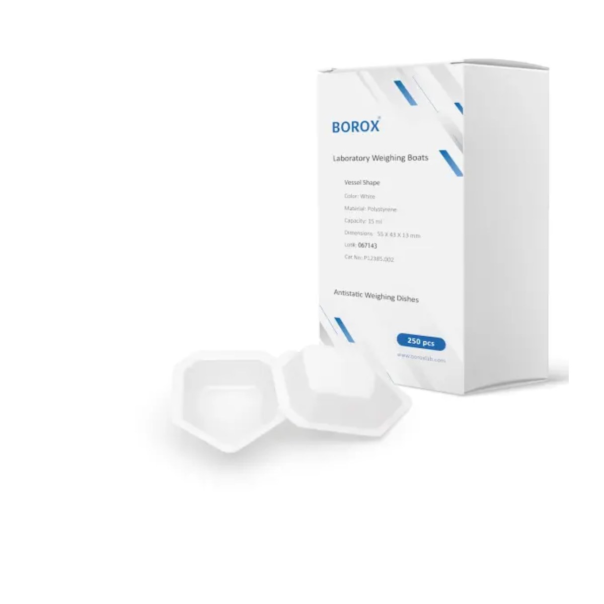 Borox PS Tartım Kabı - Plastik Kayık Form 15ml - 250pcs/paket - White Renk