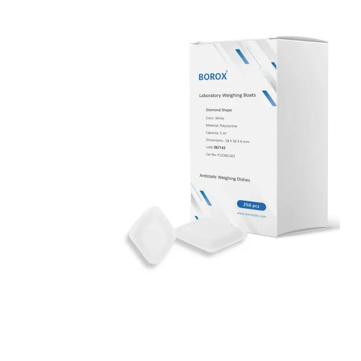 Borox PS Tartım Kabı - Plastik Elips Form 5ml - 250pcs/paket - White Renk - Elipsoidal