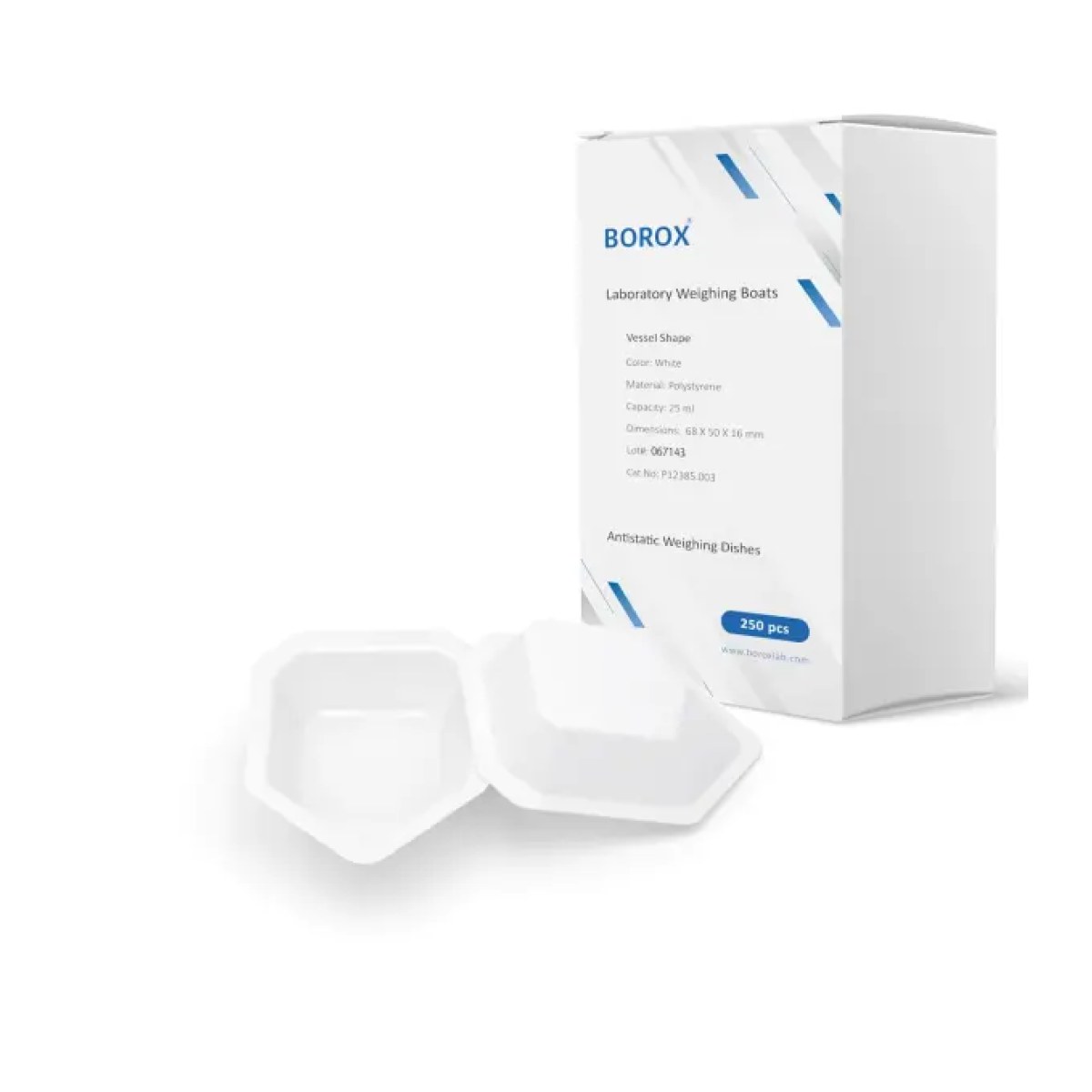 Borox PS Tartım Kabı - Plastik Kayık Form 25ml - 250pcs/paket - White Renk