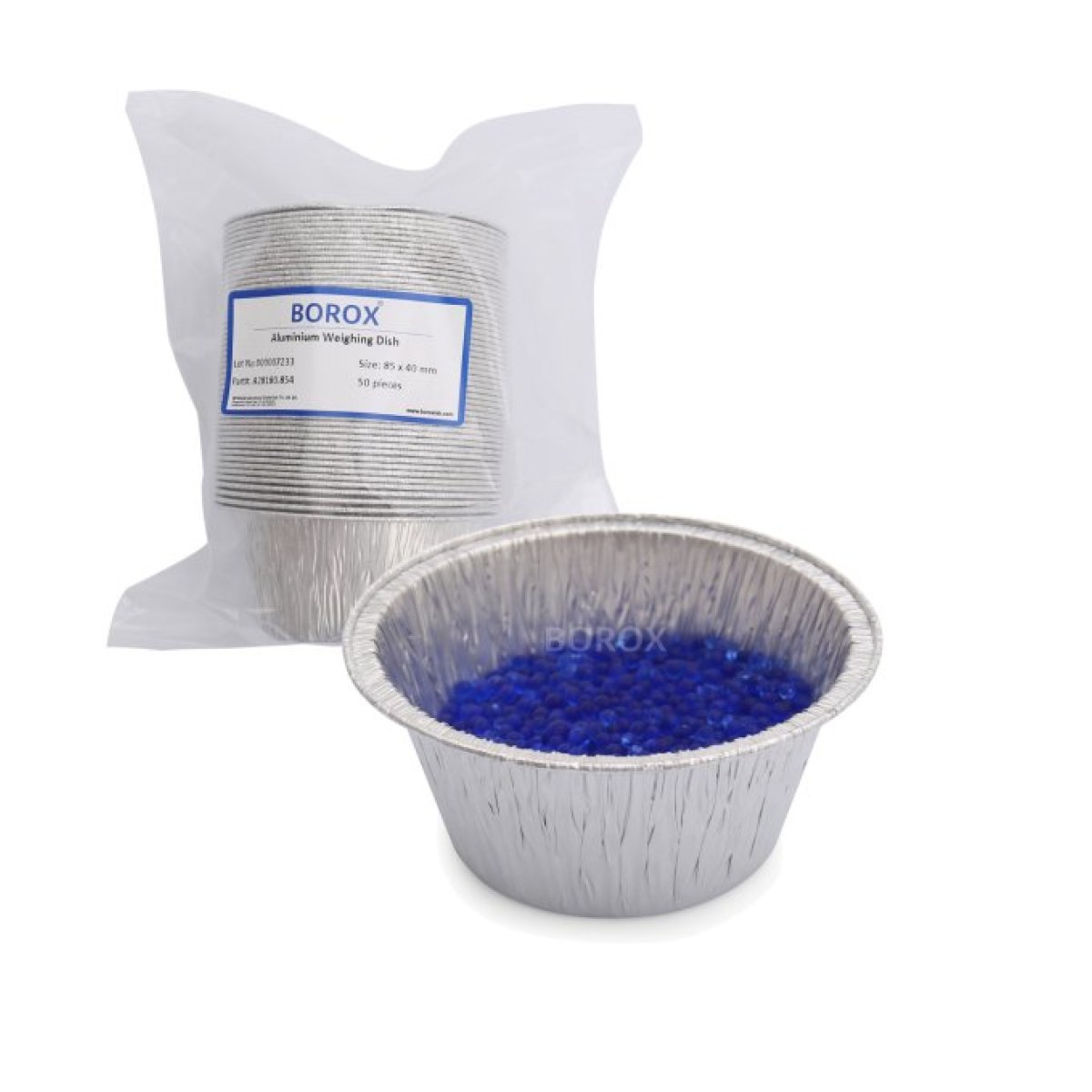 Borox Alüminyum Tartım Kabı - 85x40mm Tartım Kapları 50 pcs