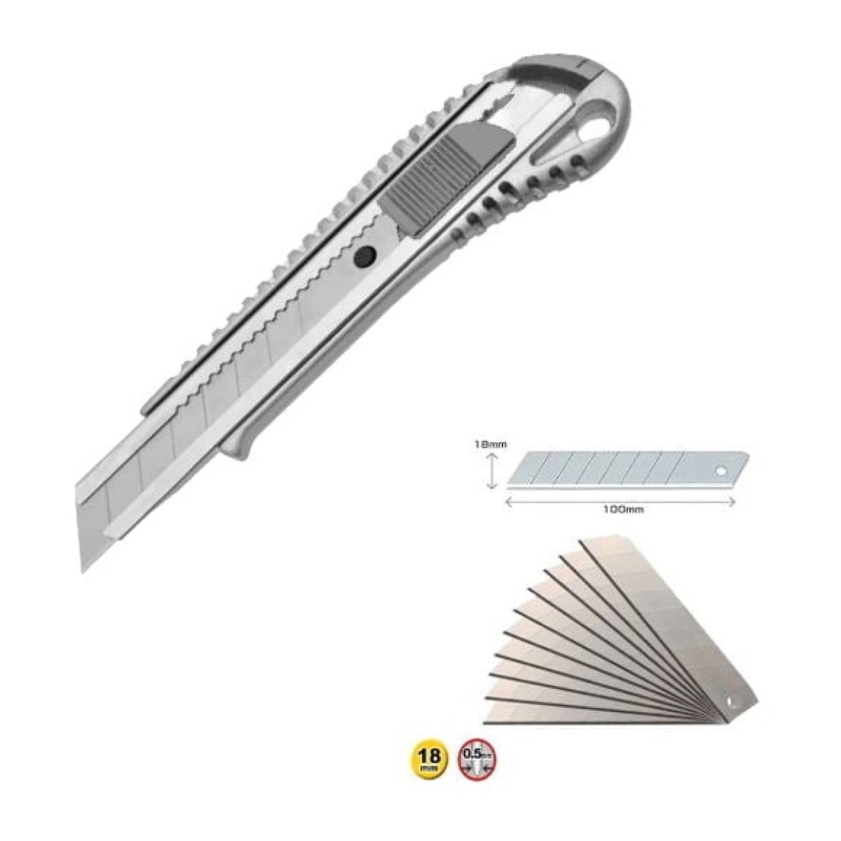 Borox Maket Bıçağı - Metal Falçata - Maket Bıçağı Ucu 18 mm