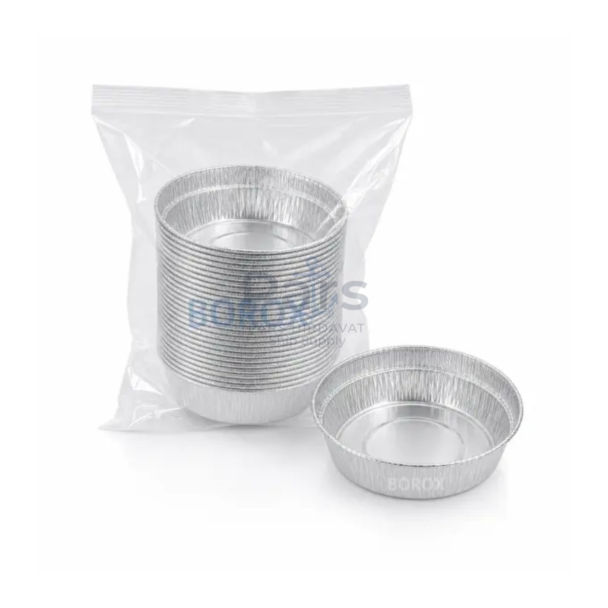 Borox Alüminyum Tartım Kabı - 96x22mm Tartım Kapları 50pcs