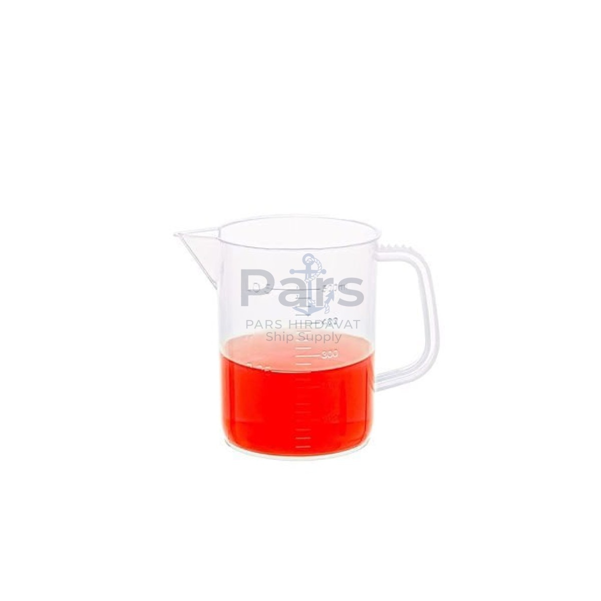 Borox Kulplu Plastik Beher 500 ml - Kabartma Dereceli Beaker - Ölçü Kabı - PP Beher
