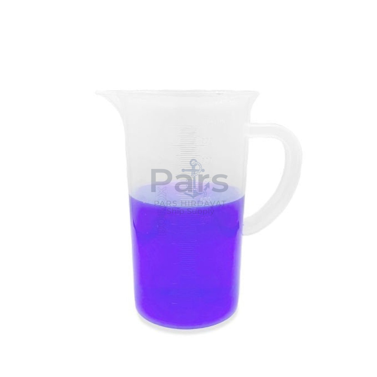 Borox Kulplu Plastik Beher 1000 ml - Kabartma Dereceli Beaker - Ölçü Kabı