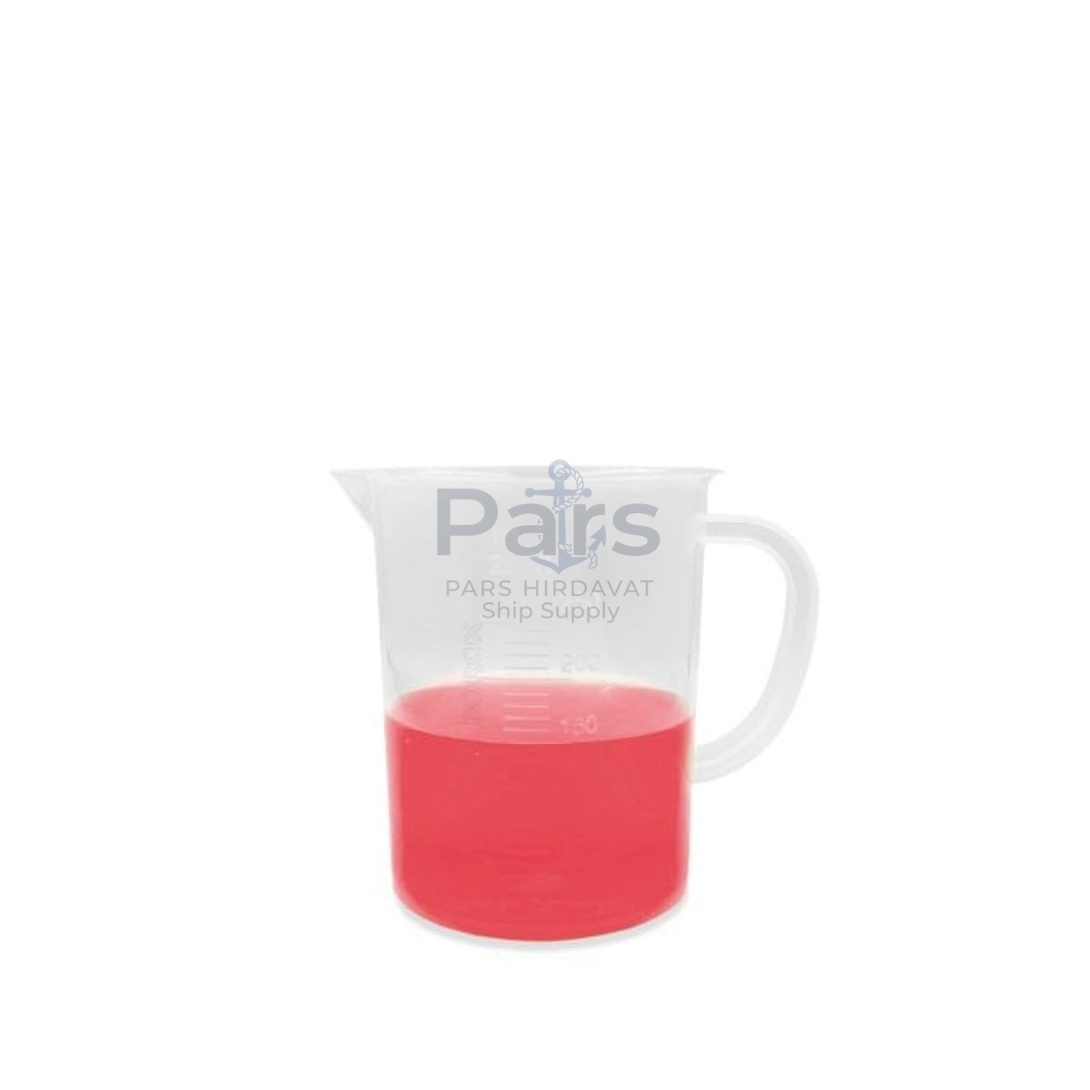 Borox Kulplu Plastik Beher 250 ml - Kabartma Dereceli Beaker - Ölçü Kabı