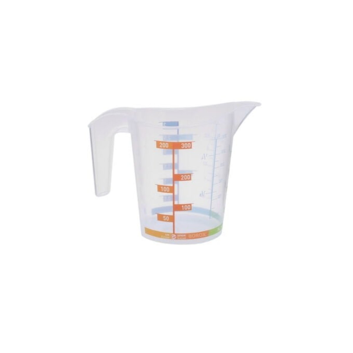 Borox Kulplu Plastik Beher 300 ml - Renkli Ölçekli Beaker