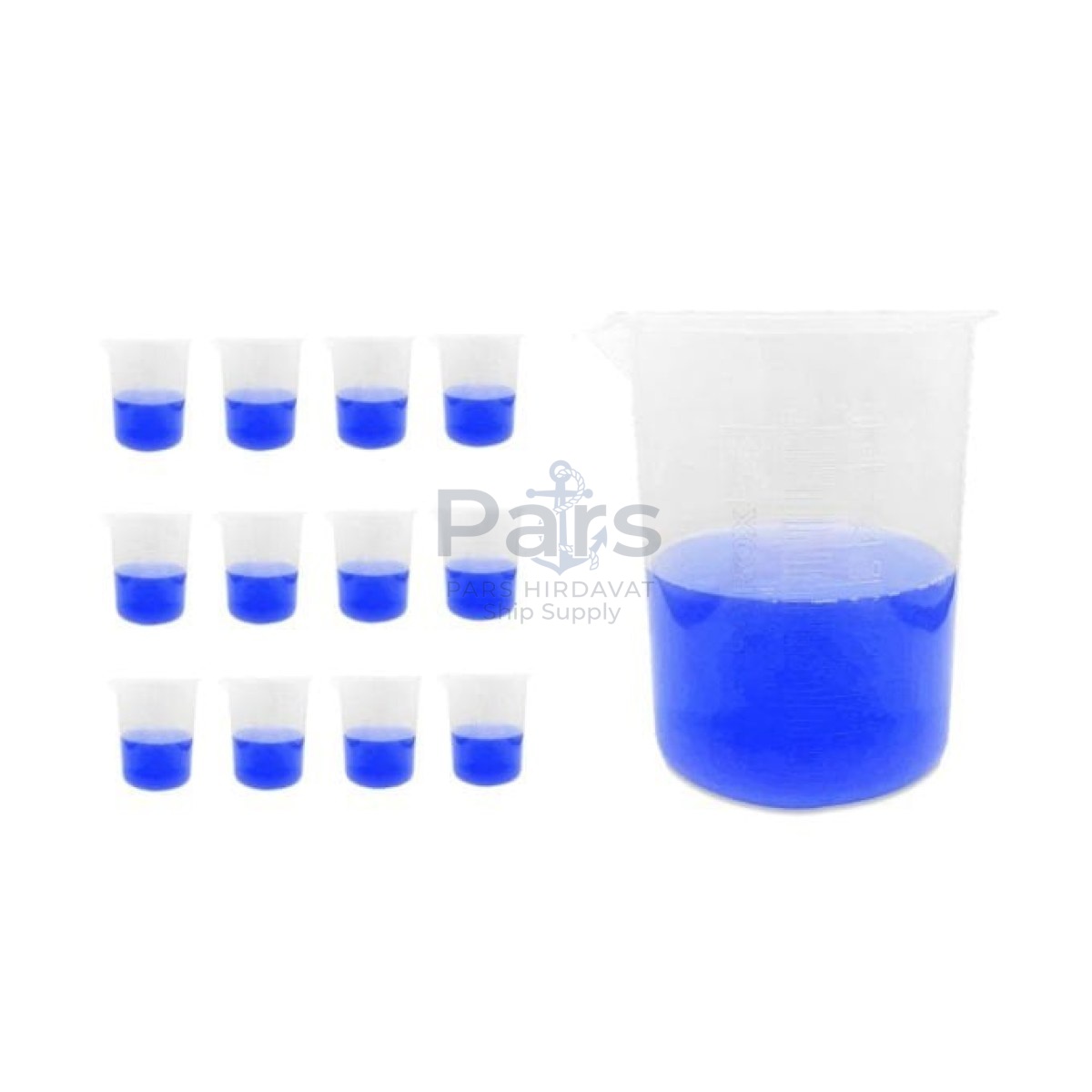 Borox Plastik Beher 1000 ml - Kabartma Dereceli - Plastic Beaker Autoclavable - 12 pcs Toptan