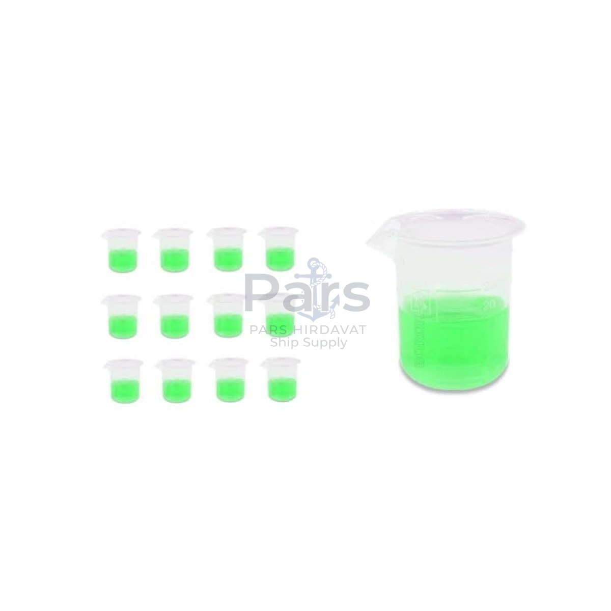 Borox Plastik Beher 25 ml - Kabartma Dereceli - Plastic Beaker Autoclavable - 12 pcs Toptan