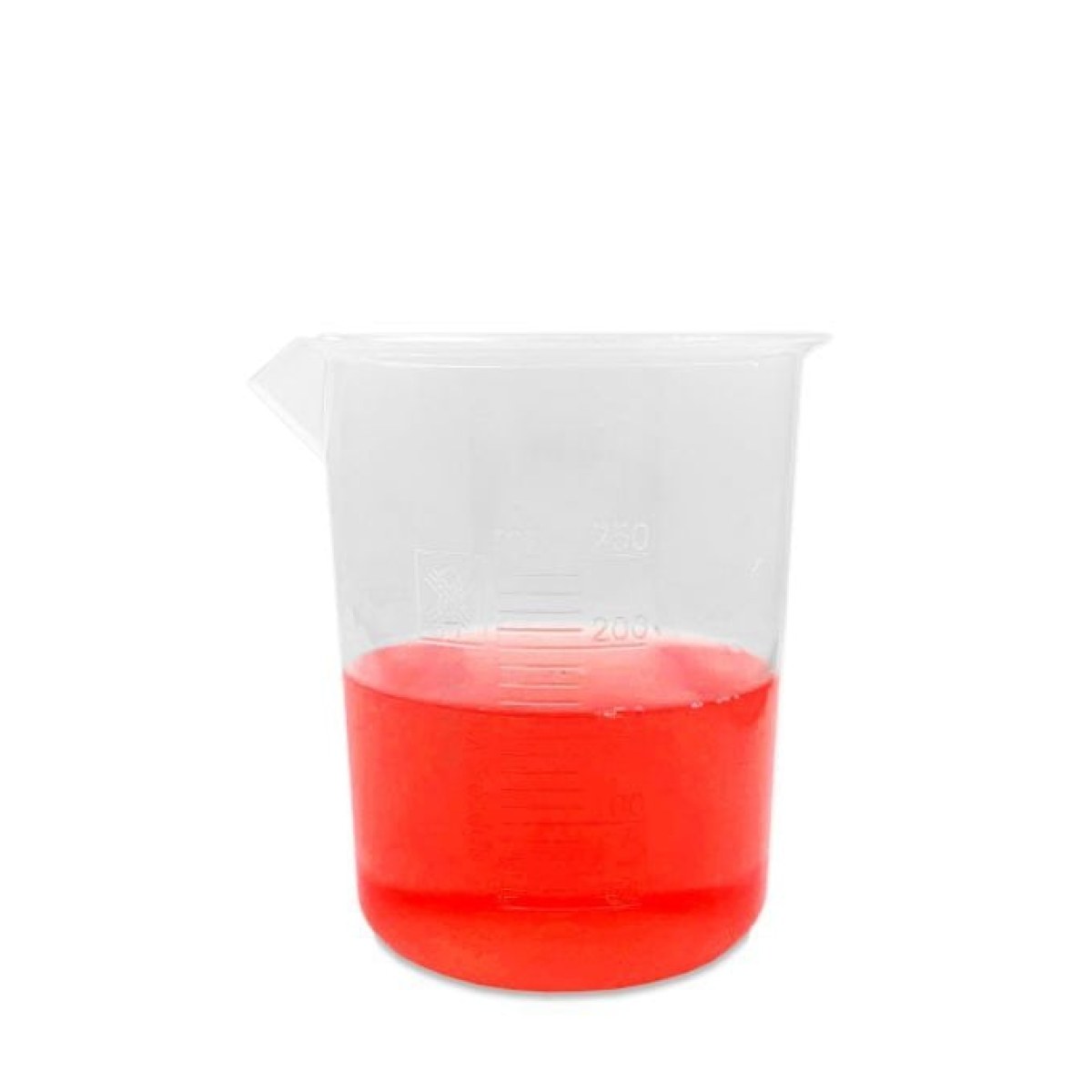 Borox Plastik Beher 250 ml - Kabartma Dereceli - Plastic Beaker Autoclavable