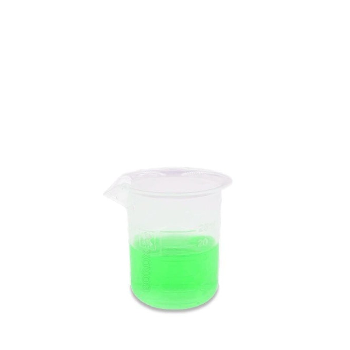 Borox Plastik Beher 25 ml - Kabartma Dereceli - Plastic Beaker Autoclavable