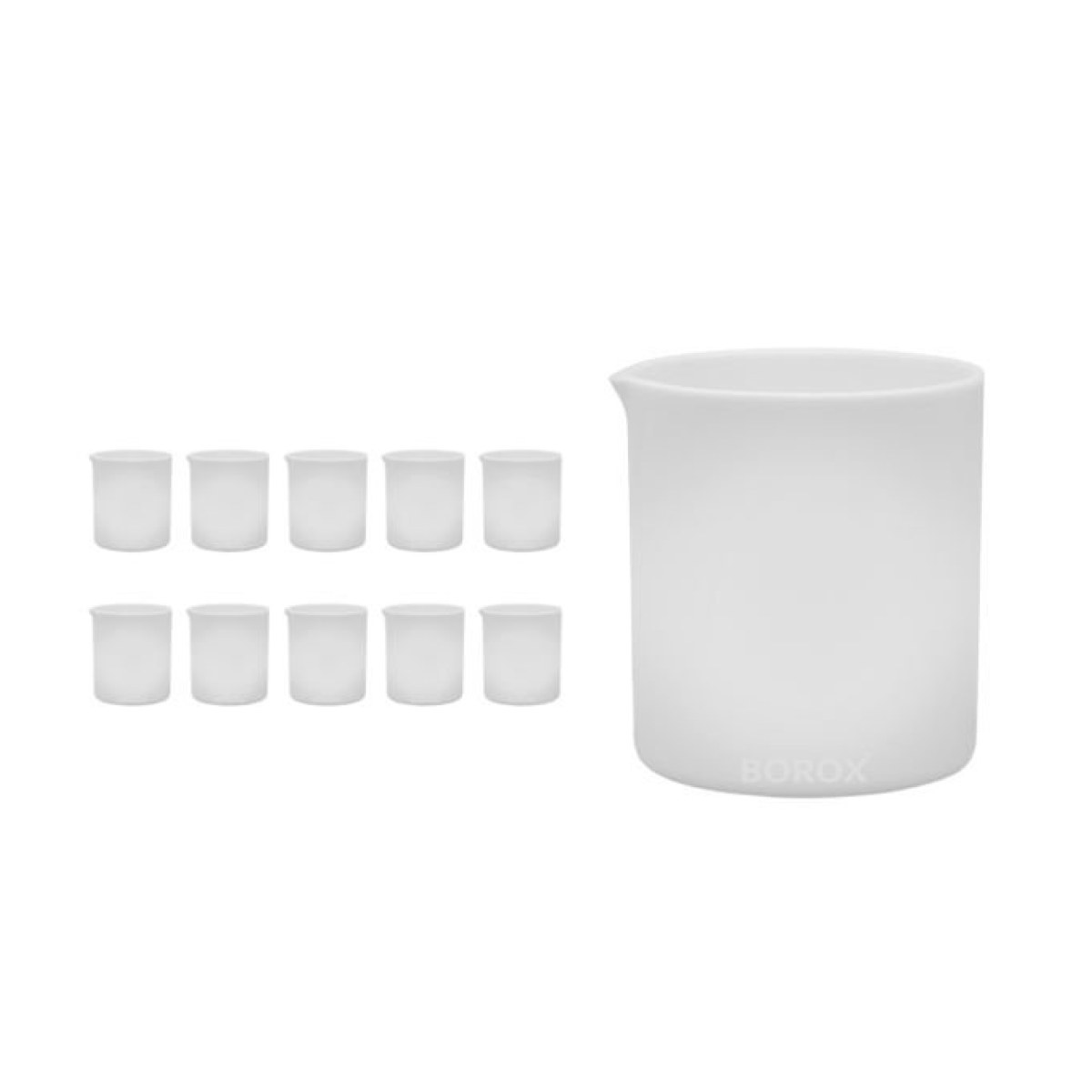 Teflon Beher 250 ml - PTFE Isıya Dayanıklı Beaker - 10 pcs