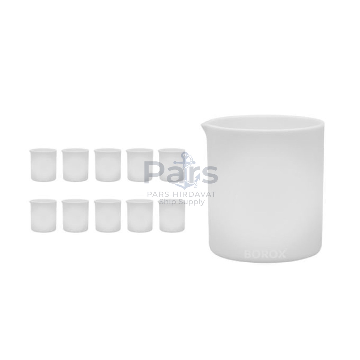 Teflon Beher 250 ml - PTFE Isıya Dayanıklı Beaker - 10 pcs