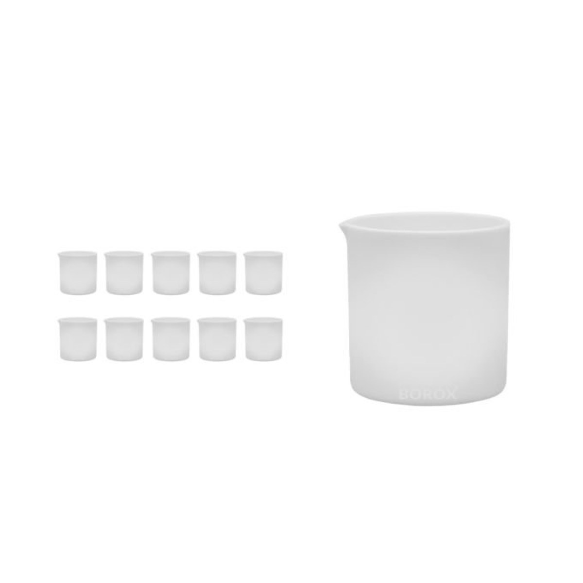 Teflon Beher 50ml - PTFE Isıya Dayanıklı Beaker - 10 pcs