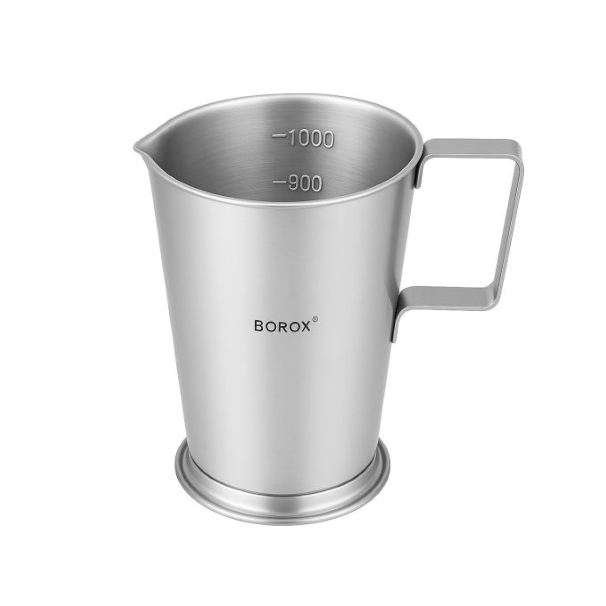 Borox Kulplu Standlı Paslanmaz Çelik Beher 1 L - Ölçü Kabı 1000ml