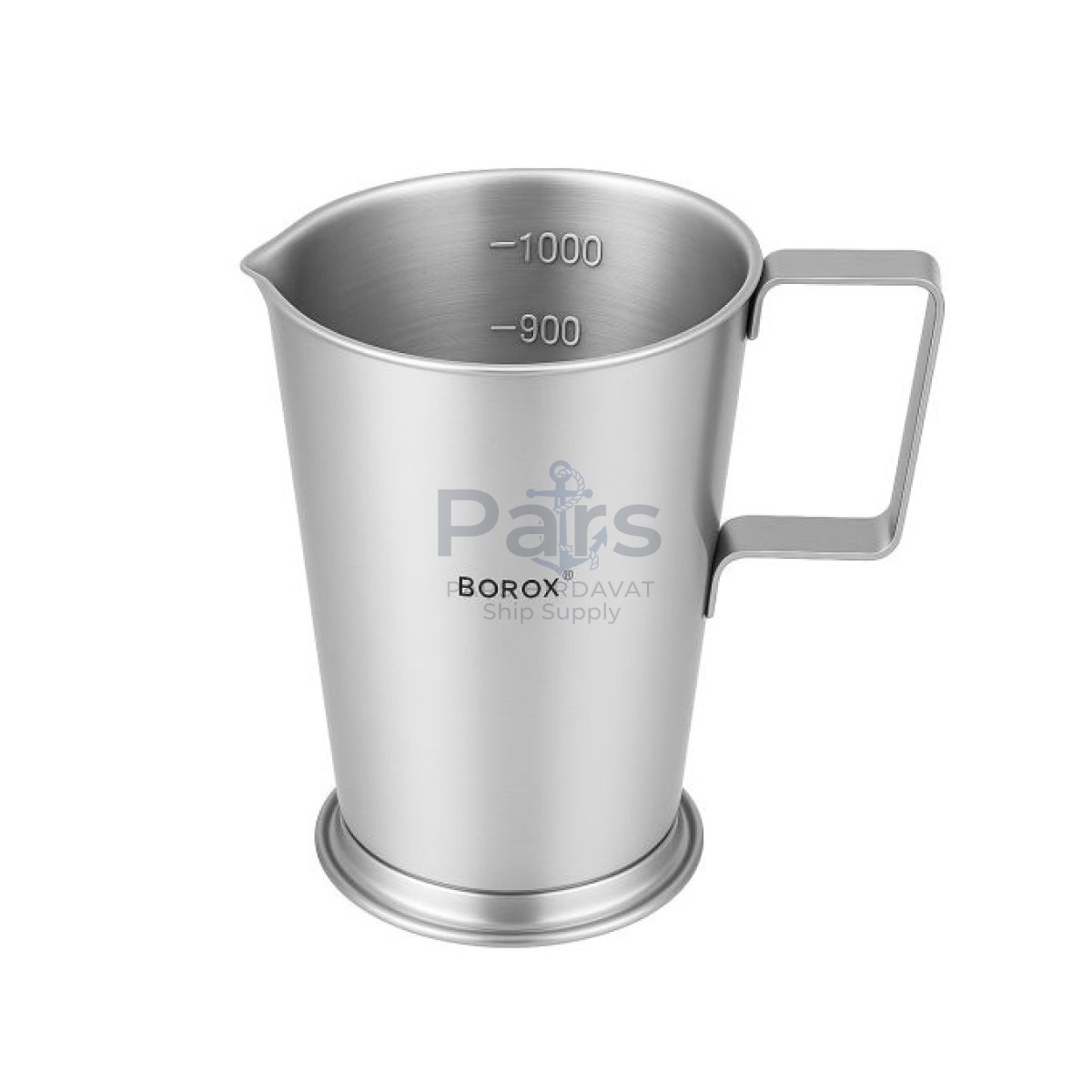 Borox Kulplu Standlı Stainless Steel Beher 1 L - Ölçü Kabı 1000ml
