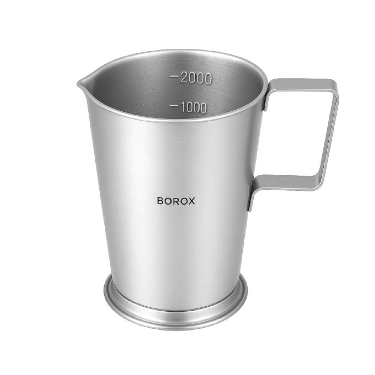 Borox Kulplu Standlı Paslanmaz Çelik Beher 2 L - Ölçü Kabı 2000ml