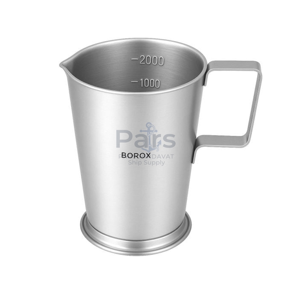 Borox Kulplu Standlı Stainless Steel Beher 2 L - Ölçü Kabı 2000ml